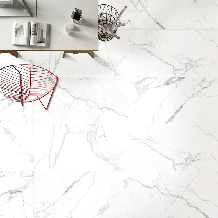 Malaysia Carrara Pre Matte 12 x 24 Marble Laminated Porcelain Tile