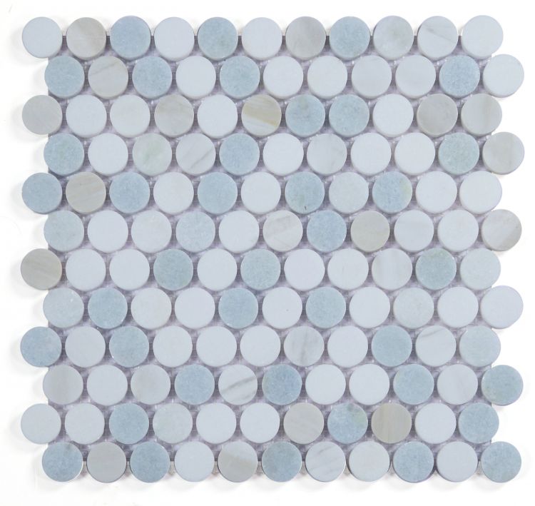 Penny Marble Sky 11 x 11.75 Mosaic Tile