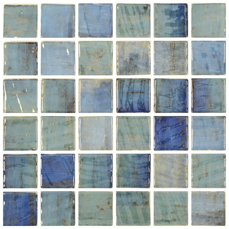 Vanguard Penta Forest Blue 12.25 x 12.25 Mosaic Tile