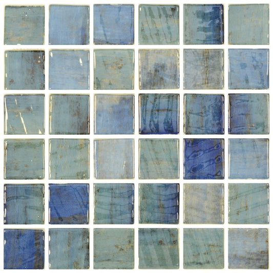 Vanguard Penta Forest Blue 12.25 x 12.25 Mosaic Tile