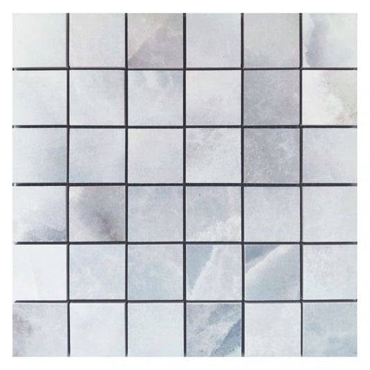 Reves Bleu Matte Mosaic 2 x 2 12 x 12 Italian Porcelain Mosaic