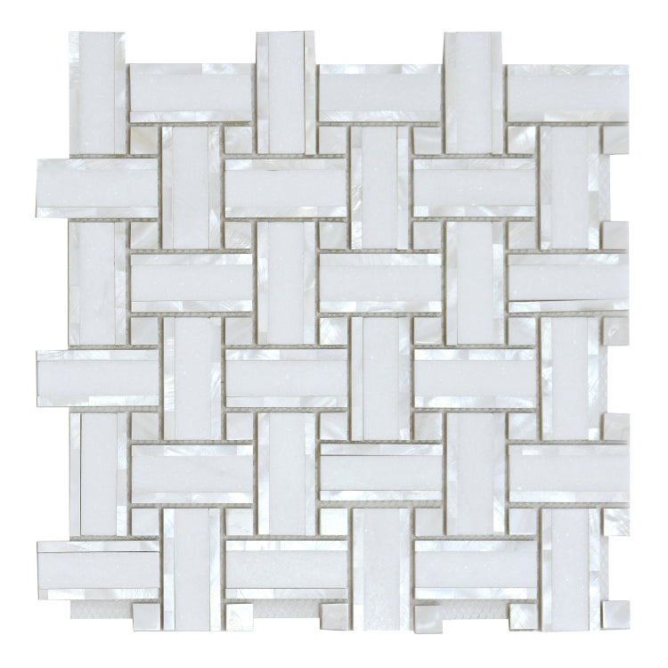 Diana Cross Thassos 12.25 x 12.25 Mosaic Tile