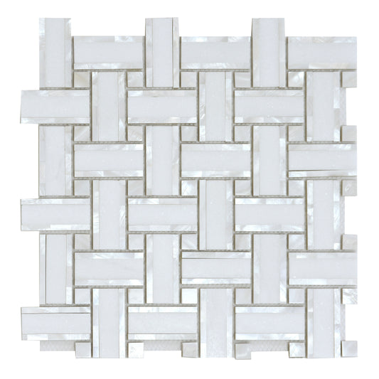 Diana Cross Thassos 12.25 x 12.25 Mosaic Tile