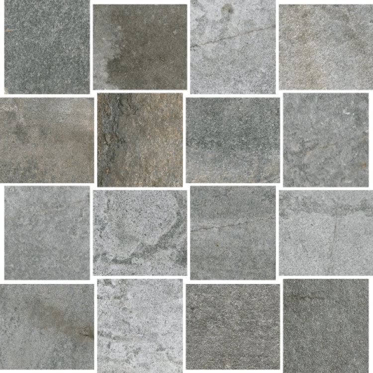 HCL Climb 5 - Gray Mosaico 12 x 12 Italian Porcelain Mosaic