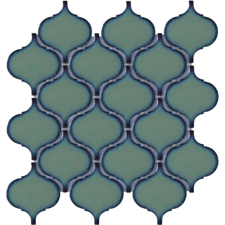 Hulu Green 9.75 x 9.75 Mosaic Tile