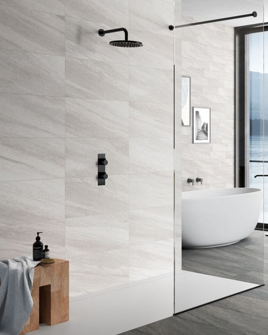 HQT Quartzite 10 - Bianco 12 x 24 Porcelain Tile