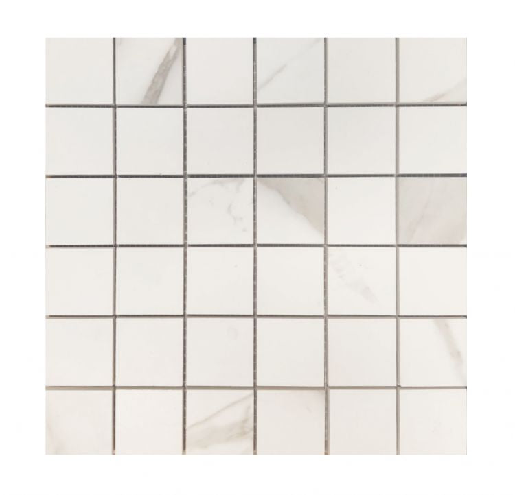 Prestigio Calacatta Soft Mosaic 12 x 12 Italian Porcelain Mosaic