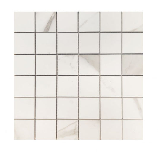 Prestigio Calacatta Soft Mosaic 12 x 12 Italian Porcelain Mosaic