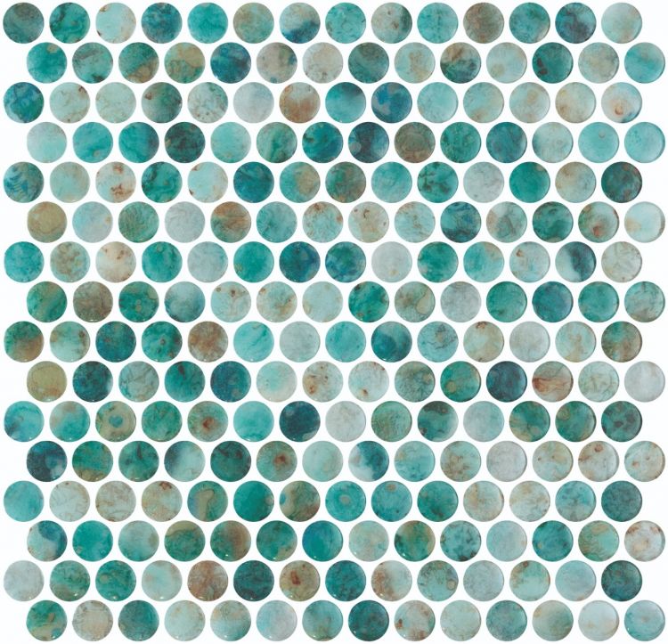 Vanguard Penny Green 11.25 x 11.25 Mosaic Tile