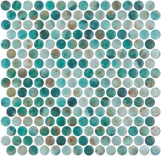 Vanguard Penny Green 11.25 x 11.25 Mosaic Tile