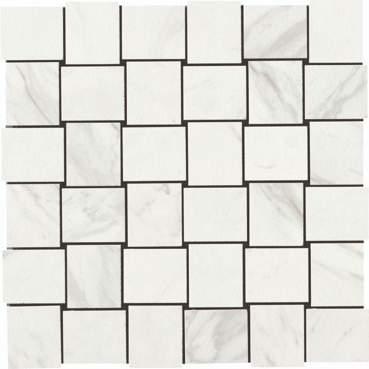 Marmi Calacatta Matte Mosaic 12 x 12 Italian Porcelain Mosaic