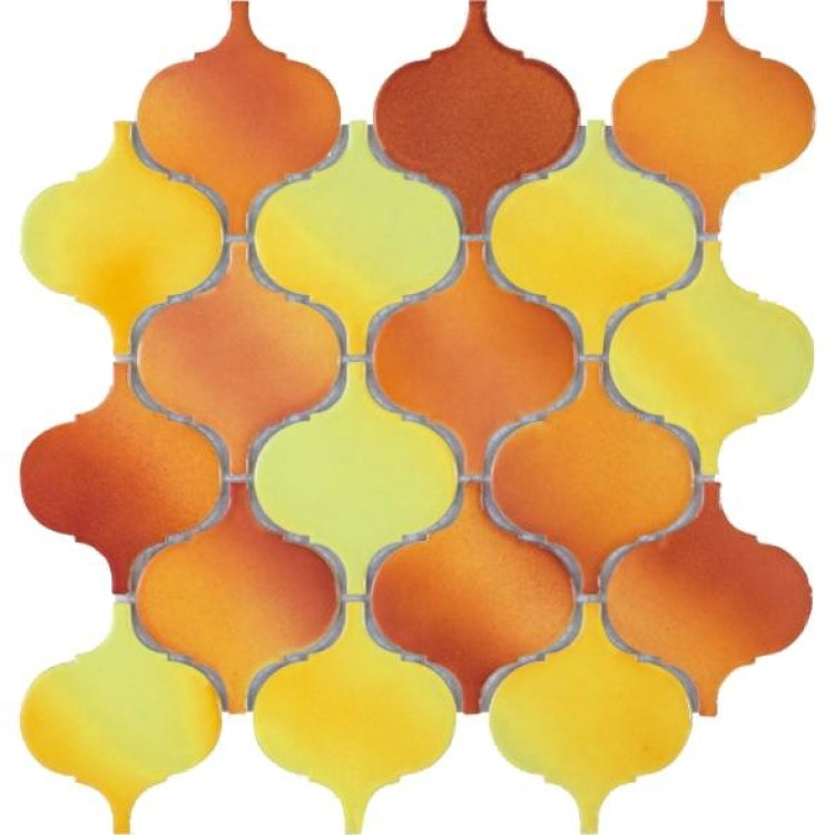 Hulu Orange 9.75 x 9.75 Mosaic Tile