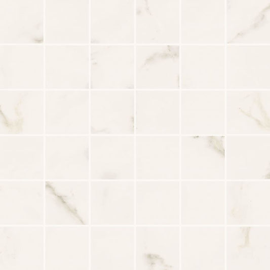 Trilogy Calacatta White Soft 2 x 2 Mosaic 12 x 12 Italian Porcelain Mosaic