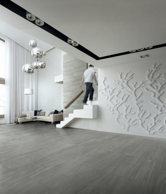 Artwork Acciaio 18 x 36 Italian Porcelain Tile