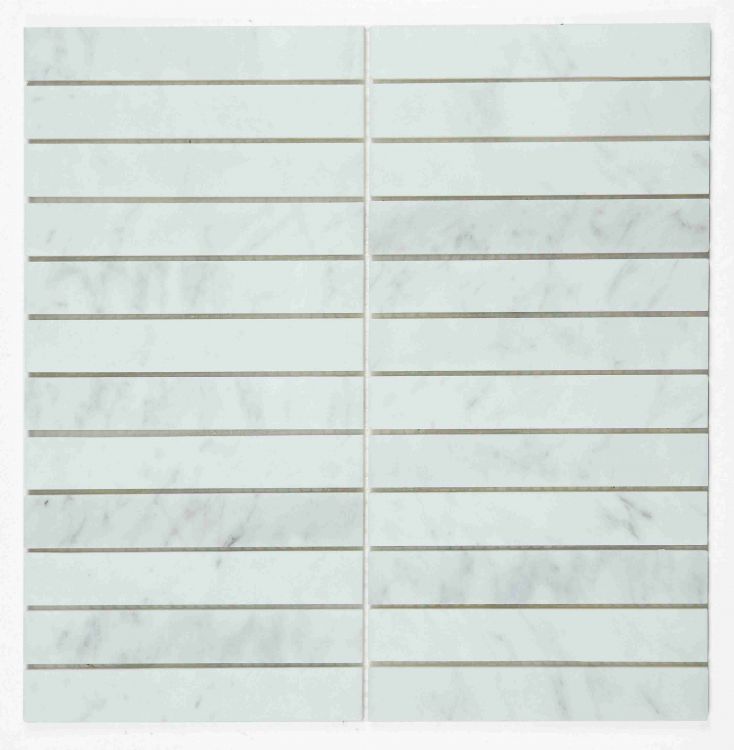 Slot Carrara Honed 11.75 x 11.75 Mosaic Tile