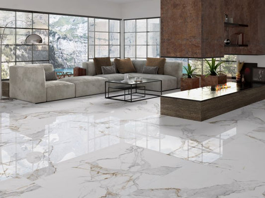 Aeris Gold Polished 24 x 48 Porcelain Tile