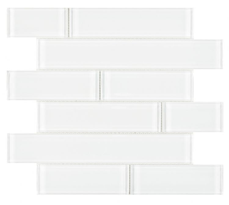 Casale White Shining Multi Size 11.75 x 11.75 Mosaic Tile