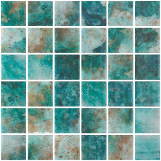 Vanguard Penta Green 12.25 x 12.25 Mosaic Tile