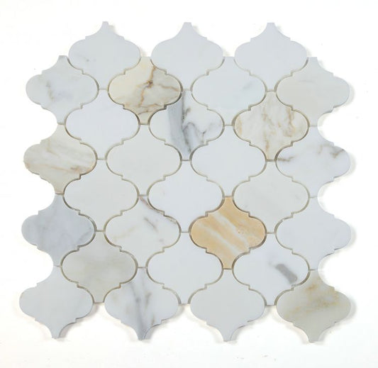 Arabesque Calacatta Gold 12 x 12 Mosaic Tile