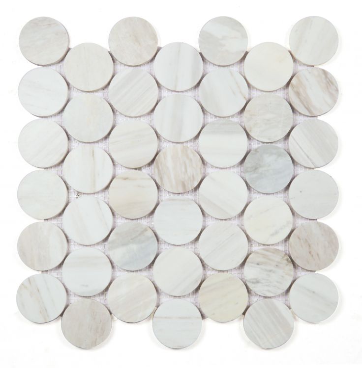 Penny Marble Large Eura Wood Honed 2 x 2 11.75 x 12 Mosaic Tile