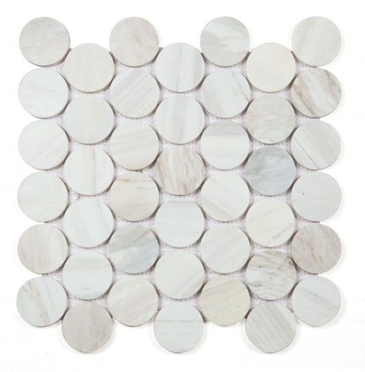 Penny Marble Large Eura Wood Honed 2 x 2 11.75 x 12 Mosaic Tile