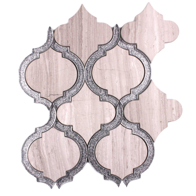 Alice Crystal Grey 9.75 x 11.75 Mosaic Tile