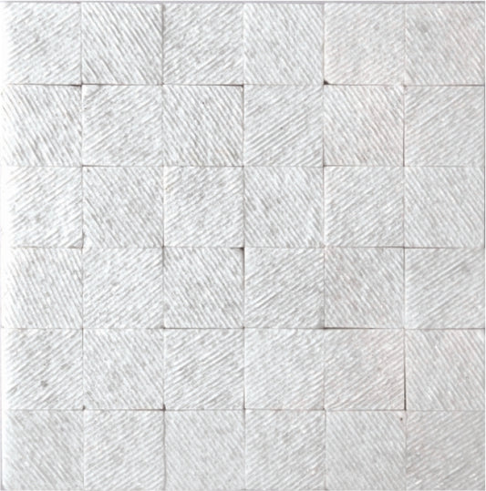 Textured Thassos 11.75 x 11.75 Mosaic Tile
