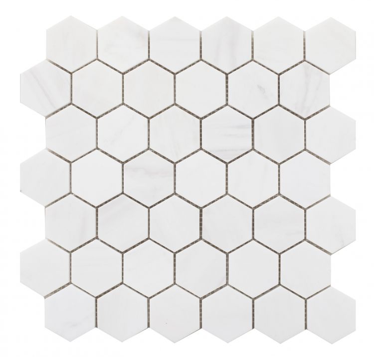 Hexagon Dolomite Honed 2 x 2 12 x 12 Mosaic Tile