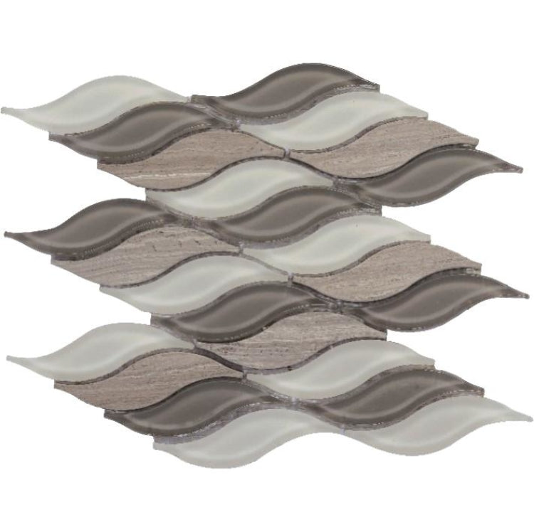 Pontus Grey 10.50 x 11 Mosaic Tile