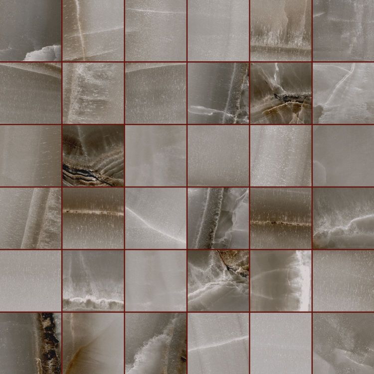 Akoya Ocean Matte Mosaic 12 x 12 Italian Porcelain Mosaic
