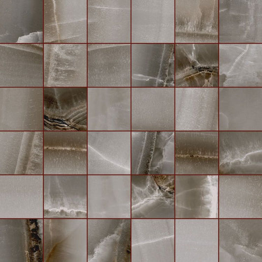 Akoya Ocean Matte Mosaic 12 x 12 Italian Porcelain Mosaic