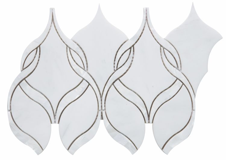 Prestige Pearl Snow 7.25 x 12 Mosaic Tile