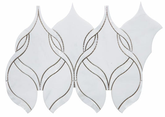 Prestige Pearl Snow 7.25 x 12 Mosaic Tile