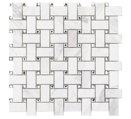 Cross White 12 x 12 Mosaic Tile
