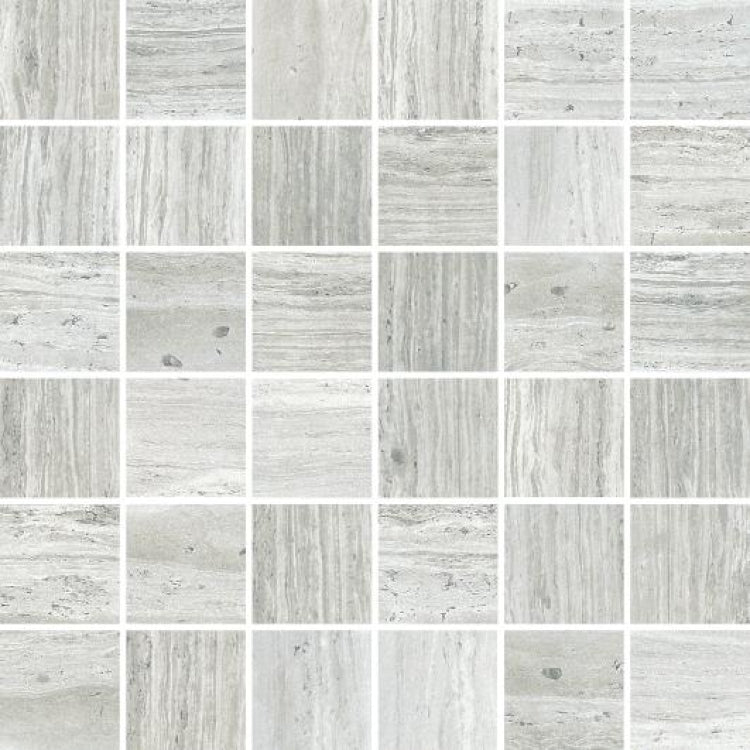 Malaysia River White Square Matte Mosaic 12 x 12 Porcelain Mosaic