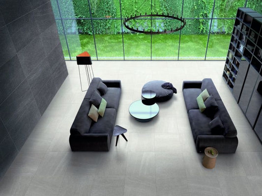 Basalt White Chiseled Grip R11 12 x 24 Italian Porcelain Tile