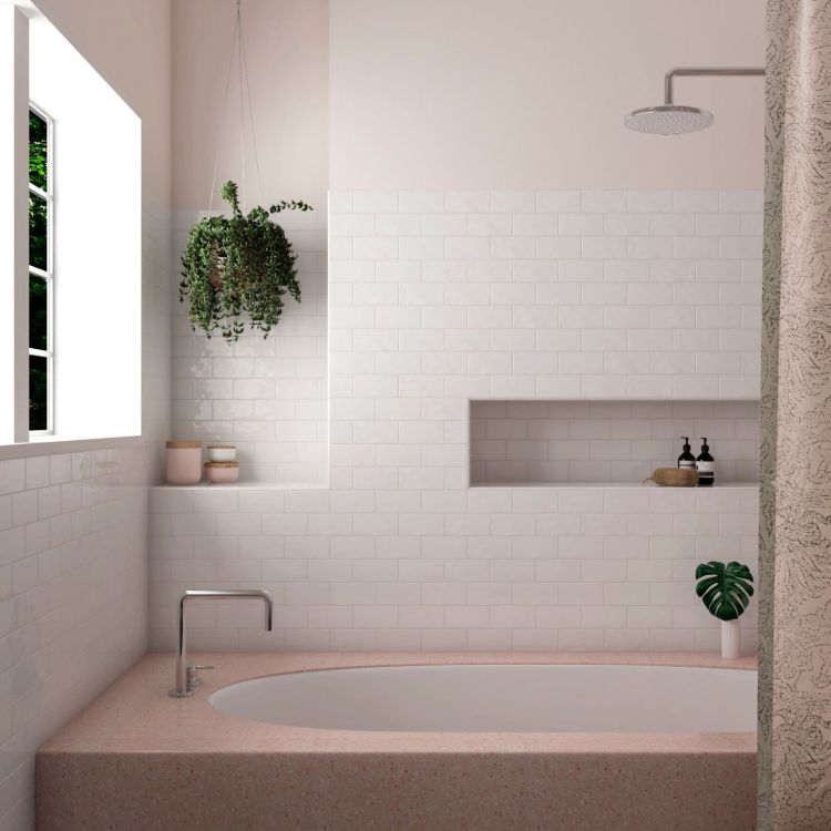 Villa Rica White Gloss 3 x 6 Ceramic Tile