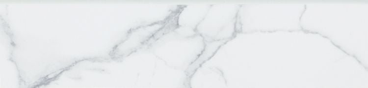 Malaysia Carrara Pre Polished Bullnose 3 x 12 Marble Laminated Porcelain Tile