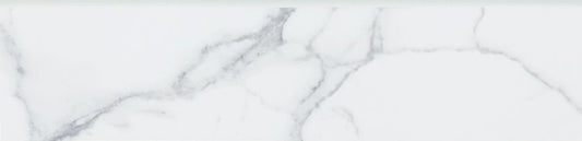Malaysia Carrara Pre Polished Bullnose 3 x 12 Marble Laminated Porcelain Tile