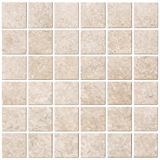 Beat Almond Square Mosaic 2 x 2 12 x 12 Porcelain Mosaic