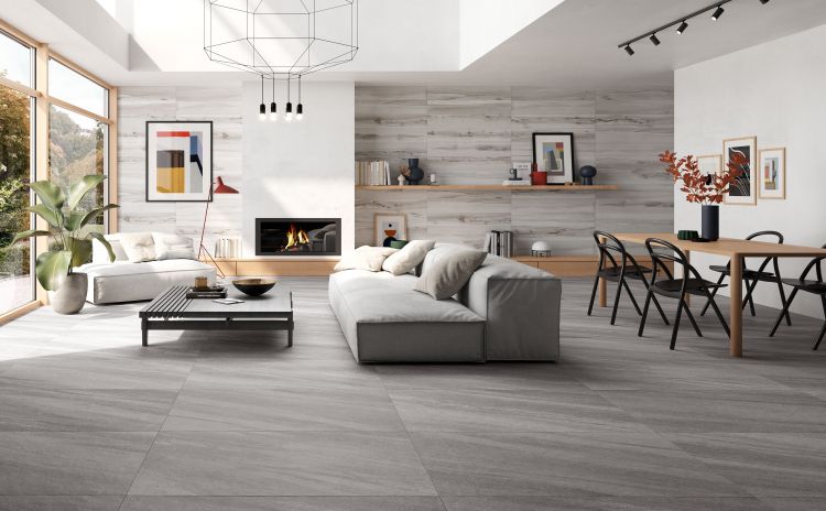 HQT Quartzite 5 - Grey 24 x 48 Porcelain Tile