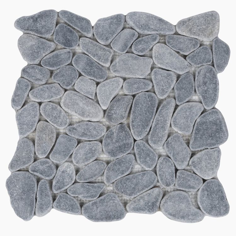 River Stone Stormy Grey 11.5 x 11.5 Mosaic Tile