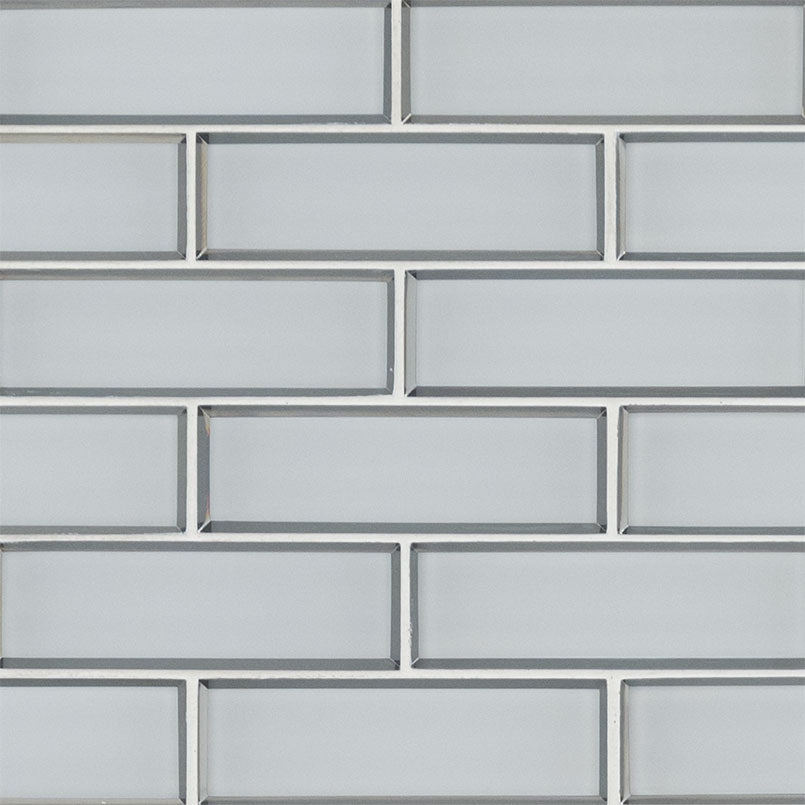 MSI Ice Bevel 2 x 6 Glass Subway Mosaic Tile