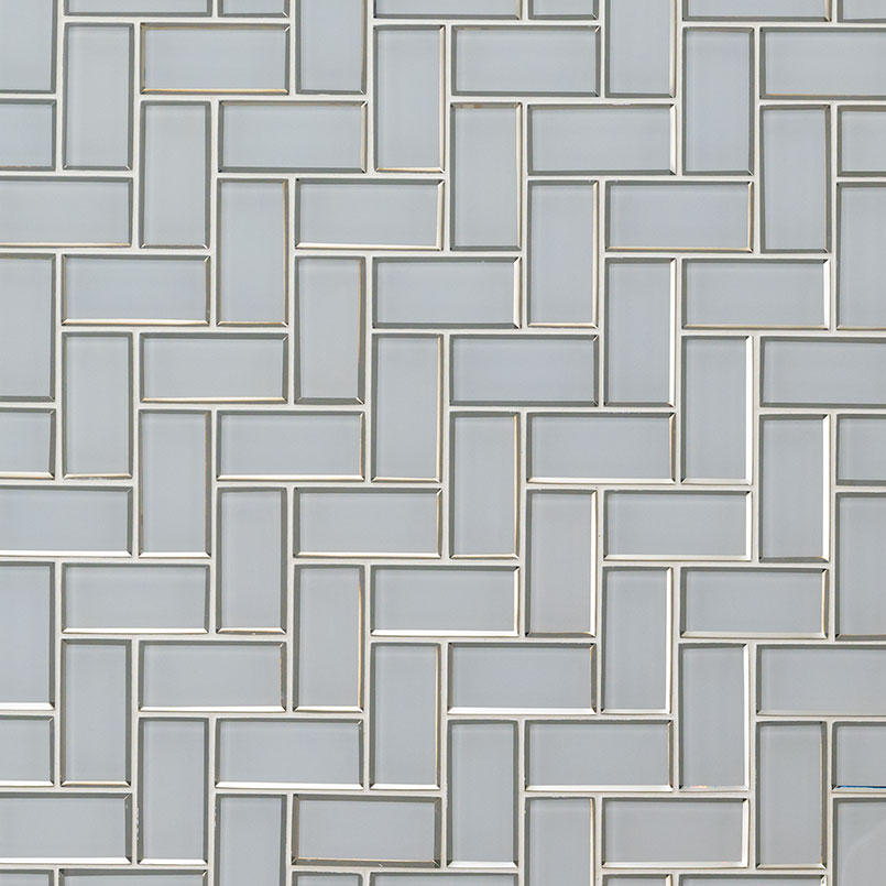 MSI Ice Bevel Herringbone Glass Mosaic Tile - view 2