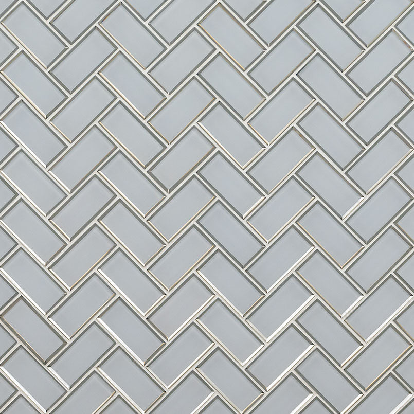 MSI Ice Bevel Herringbone Glass Mosaic Tile - view 3