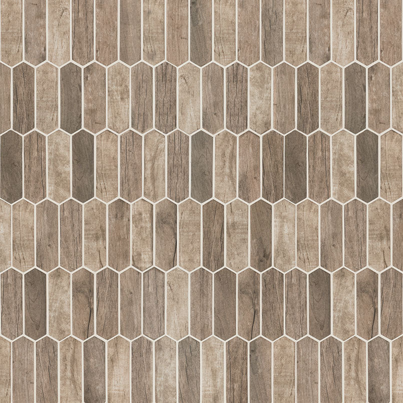 MSI Driftwood Picket Glass Mosaic Tile - view 2