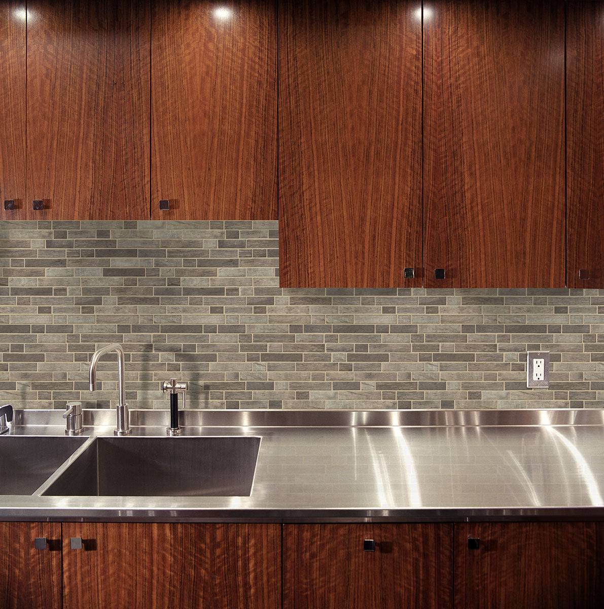 MSI Driftwood Interlocking Glass Mosaic Tile - view 5