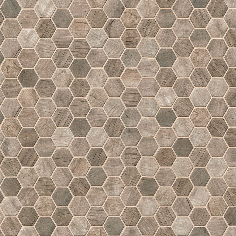 MSI Driftwood 2 in. Hexagon Glass Mosaic Tile - view 2