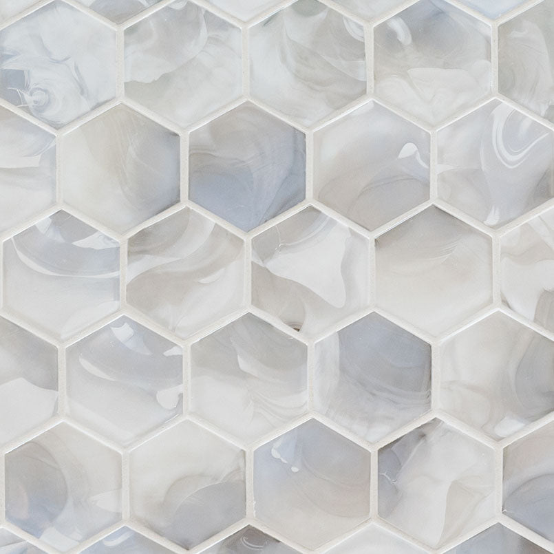 MSI Akoya Pearl 3 in. Hexagon Mosaic Tile