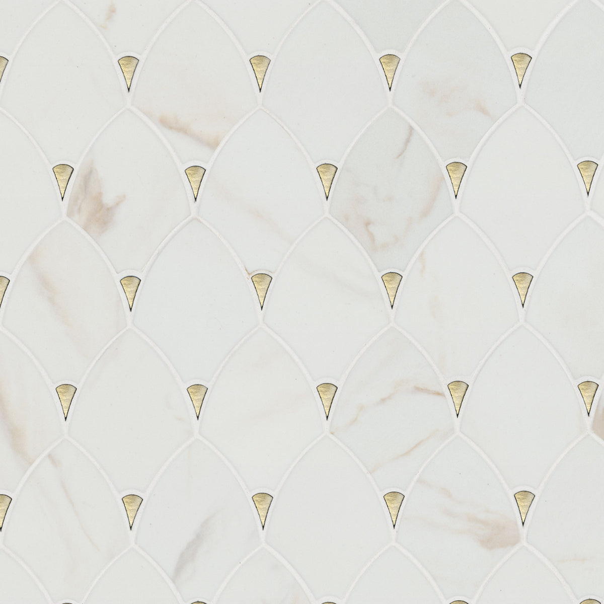 MSI Citadel Gold Trident Glass & Metal Mosaic Tile